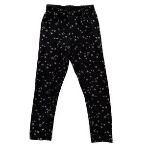 Stars glitter black leggings Girls size 5/6‎